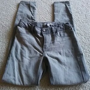 DKNY Girls graywash distressed skinny jeans